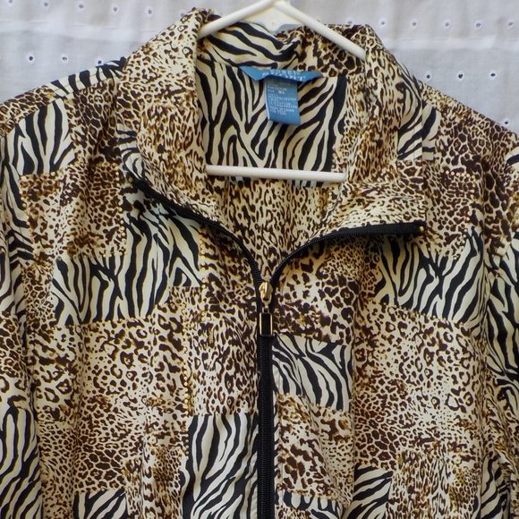 EUC Lightweight Koret Sport Front Zip Animal Print Jacket XL - Picture 2 of 14